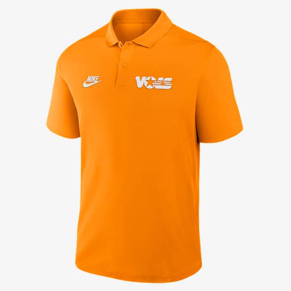 Nike Golf Dri Fit Mens Polo Shirt Size L Orange Striped